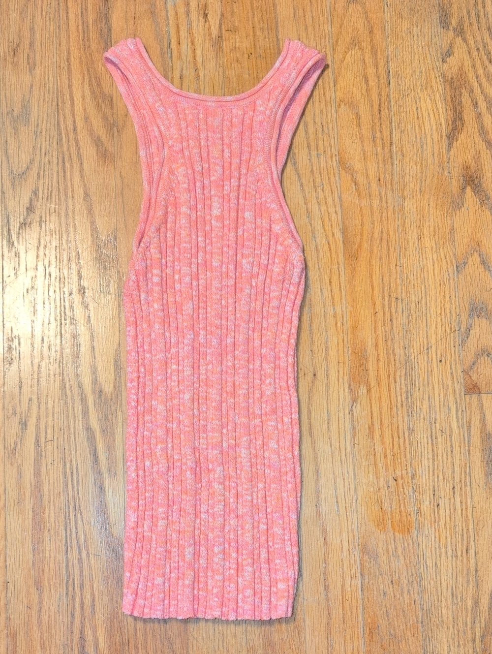 Anthropologie Coral Ribbed Bandeau Tank